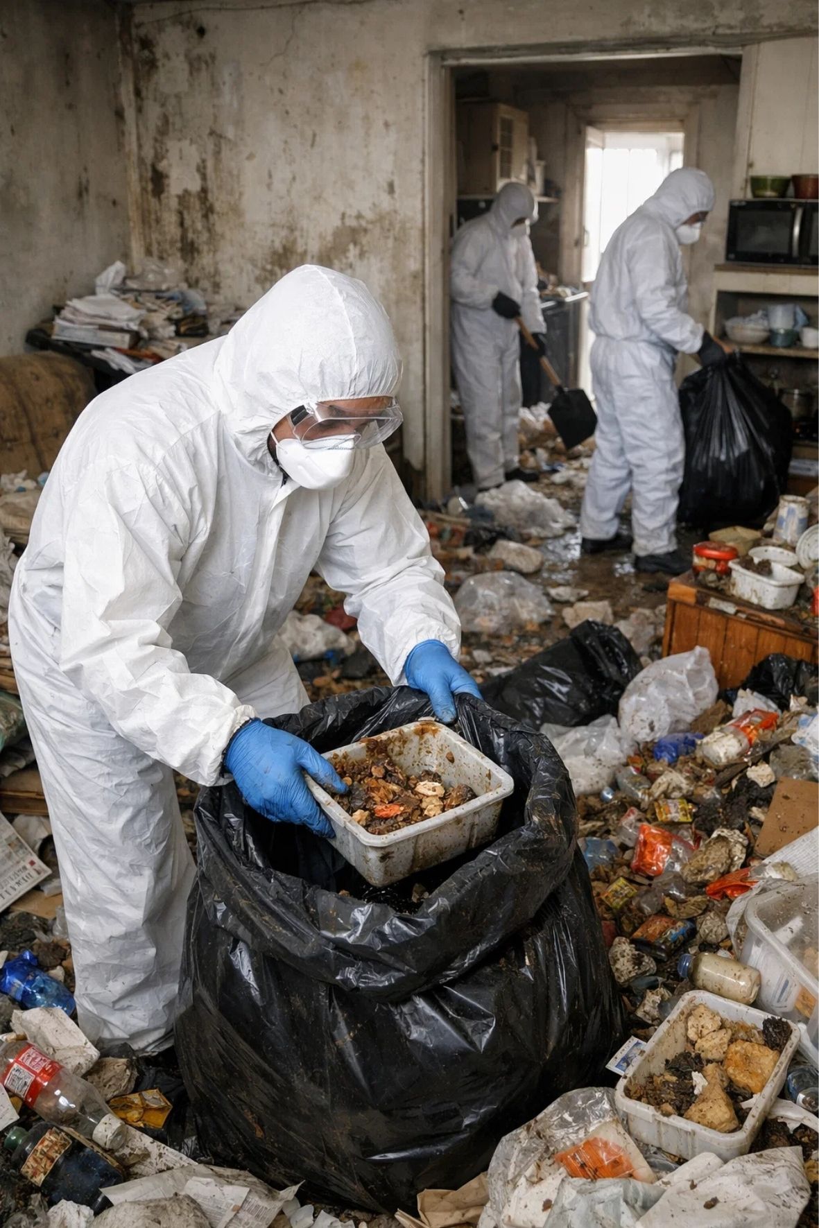 Désencombrement d’un logement touché par le syndrome de Diogène  à Asbestos