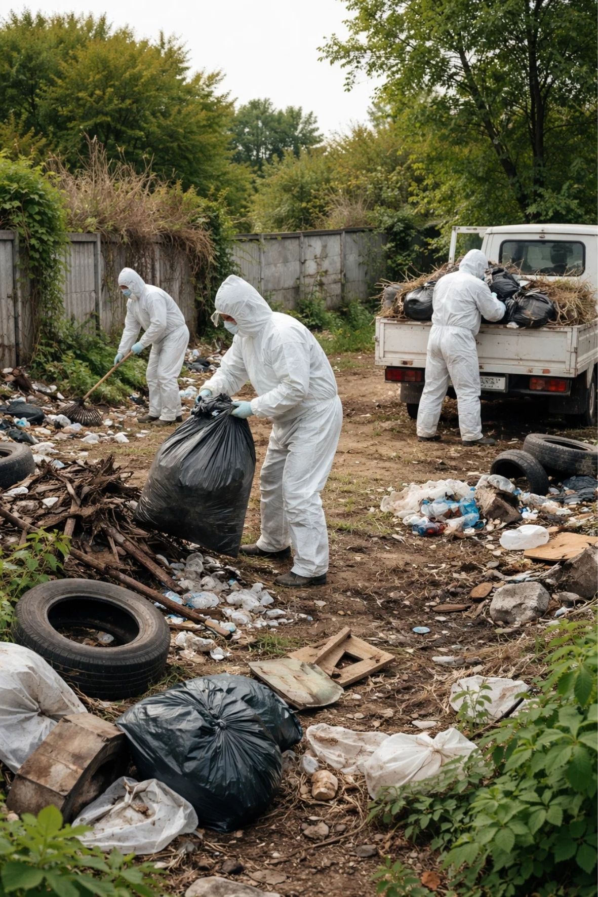 Équipe spécialisée en ramassage de débris extérieurs sur terrain privé  à Val-Bélair