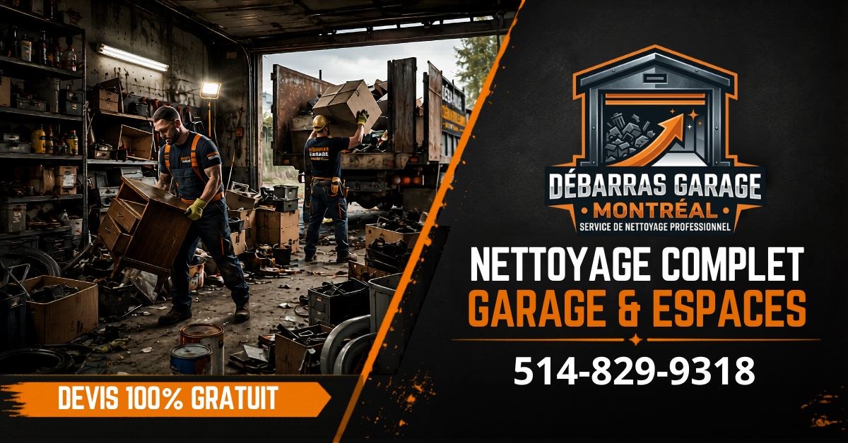 Bannière Débarras Garage Montréal